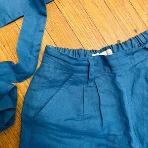 Linen Shorts with Belt NPL
